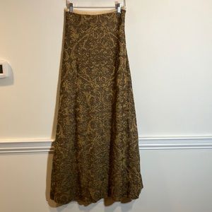 New Anthropologie Cecilia Prada metallic gold high waisted skirt PP/XS